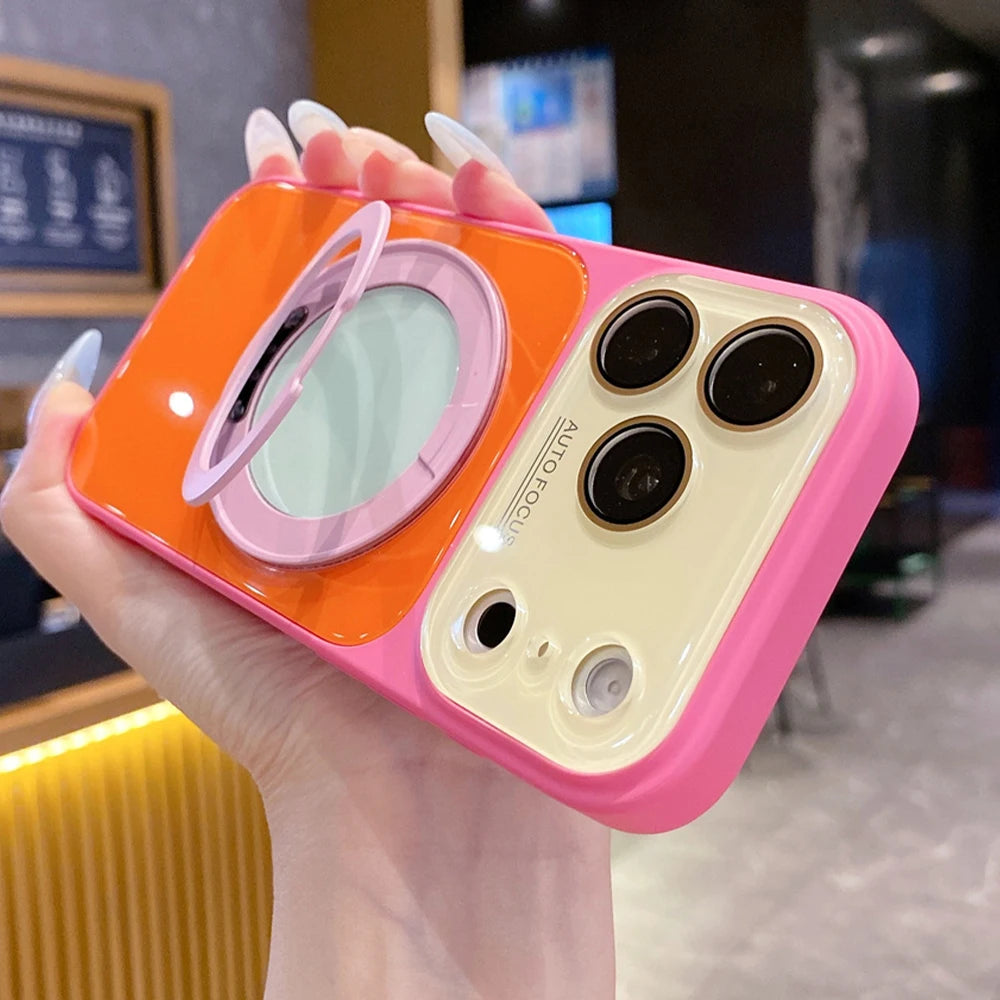 Contrast Stand — Amber — iPhone Case