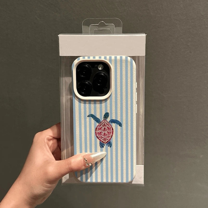 Turtle Stripe — Ink — iPhone Case