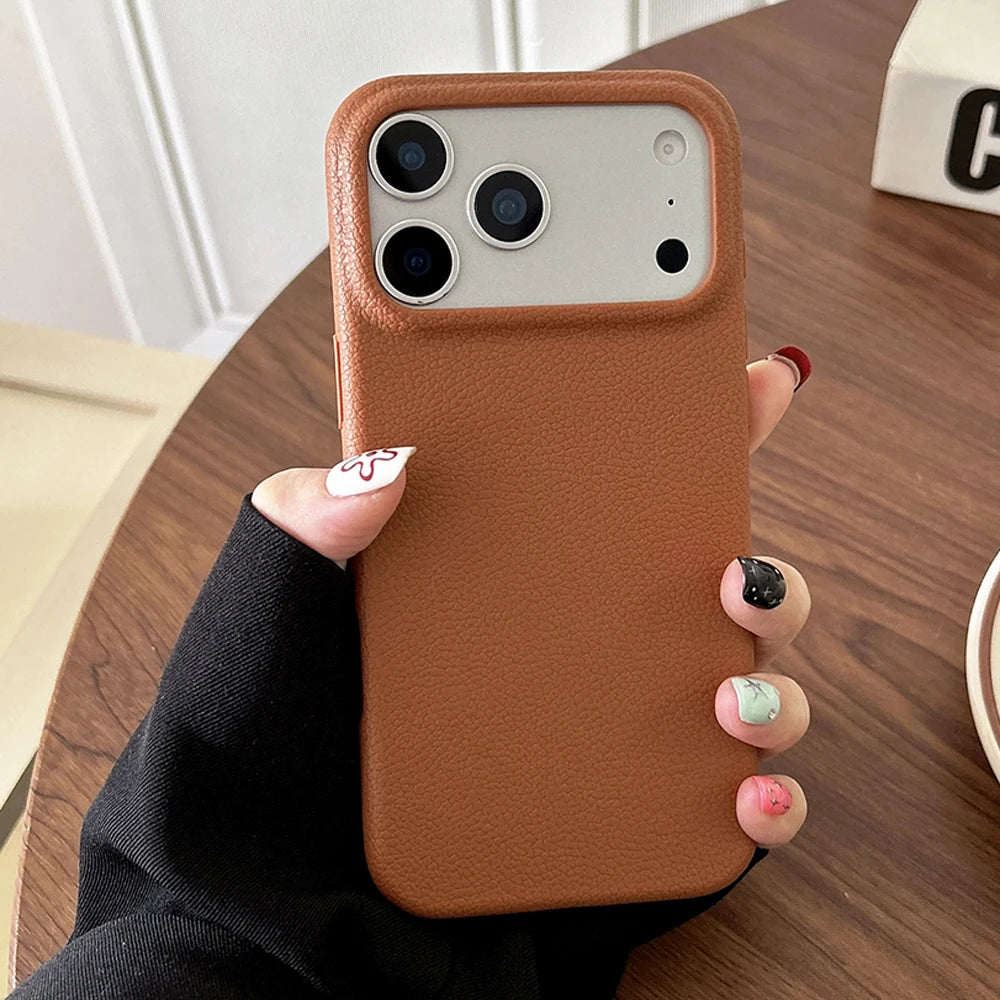 Leather Grain — Fern — iPhone Case