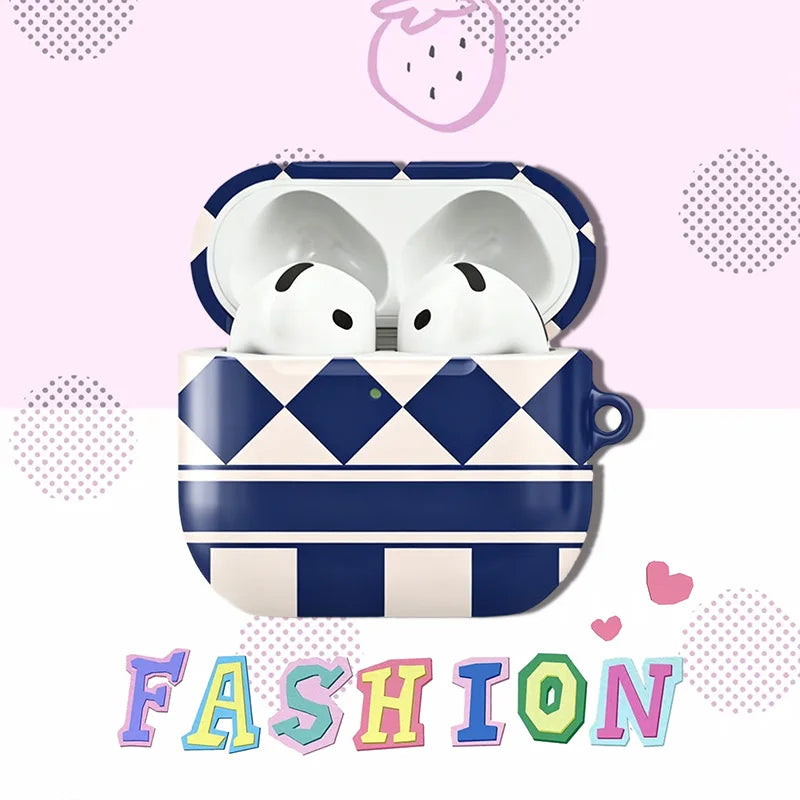 Weekend Club — Navy Geometry — AirPods Case