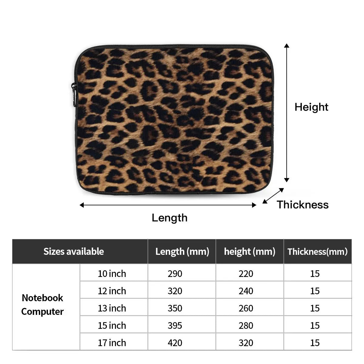 Leopard Pouch — Afterglow — MacBook Sleeve