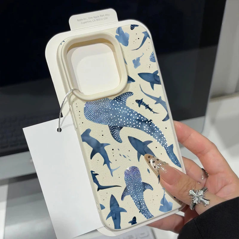 Whale Study — Oat — iPhone Case