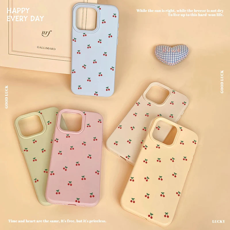 Cherry Bounce — Cream — iPhone Case