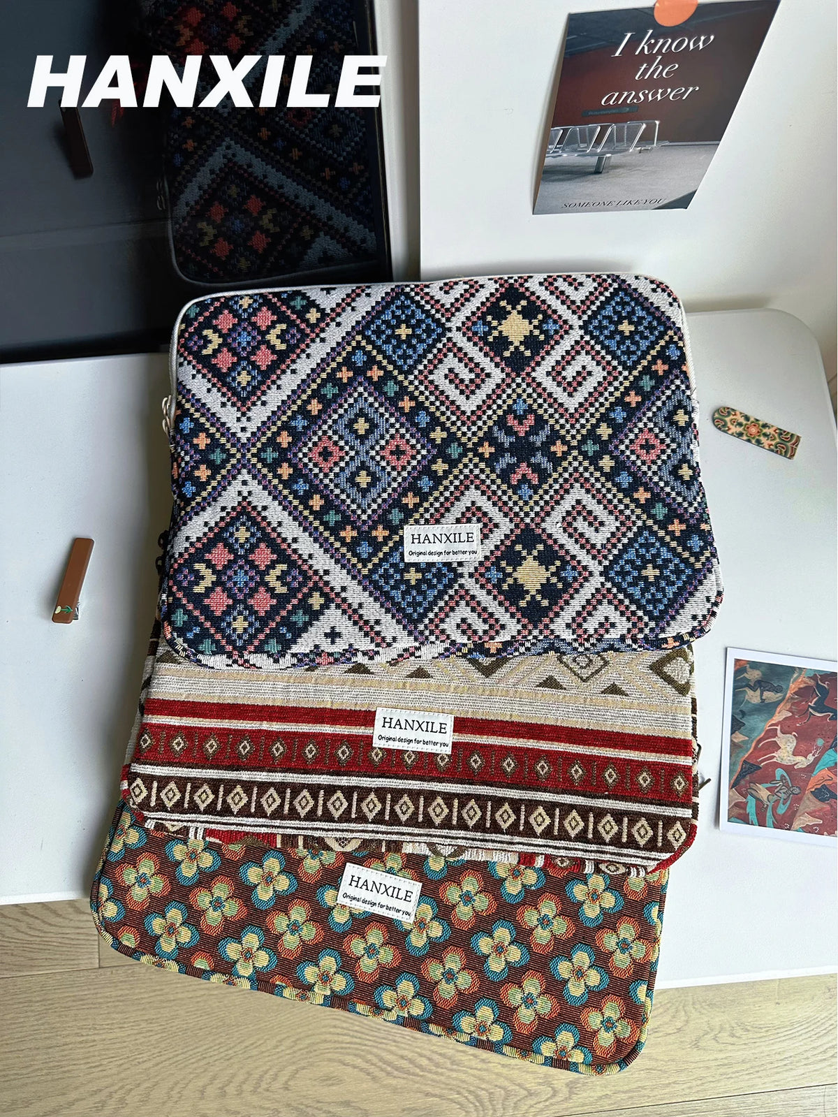 Retro Weave — Cherry — MacBook Sleeve