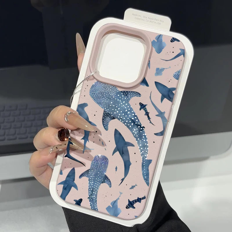 Whale Study — Rosewater — iPhone Case