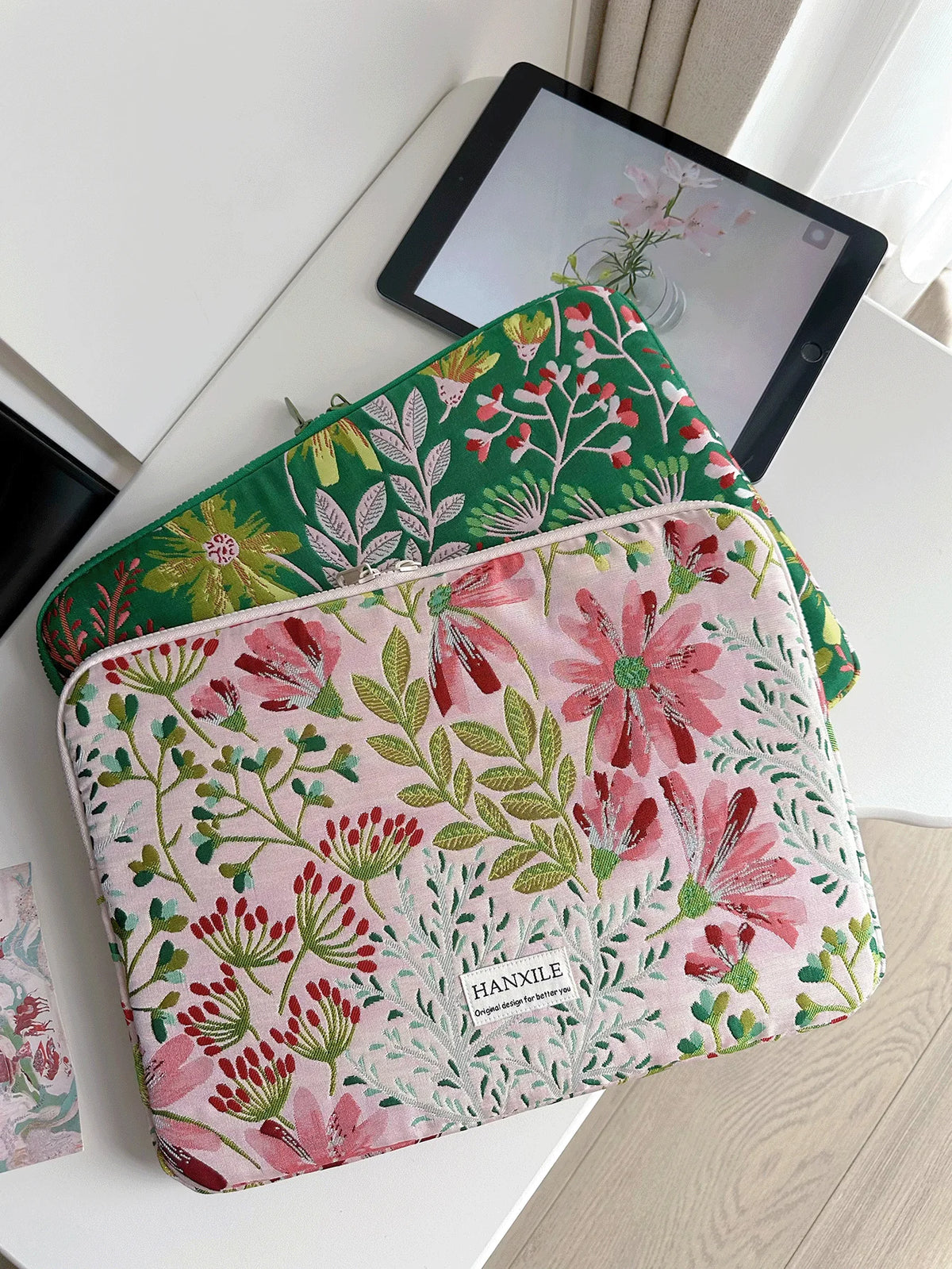 Flower Emboss — Blush — MacBook Sleeve