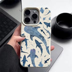 Whale Study — Cobalt — iPhone Case