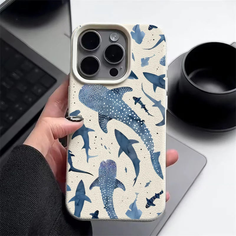 Whale Study — Cocoa — iPhone Case