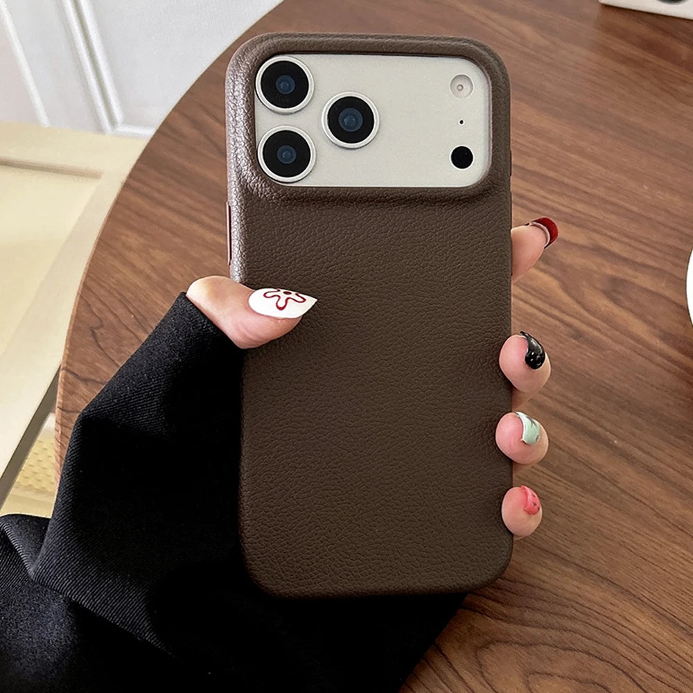Leather Grain — Cocoa — iPhone Case