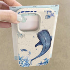 Whale Song — Navy — iPhone Case