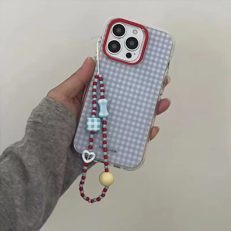 Checker Grid — Afterglow — iPhone Case