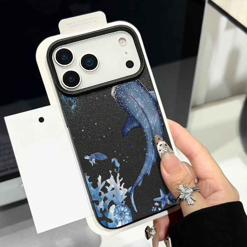 Whale Song — Navy — iPhone Case