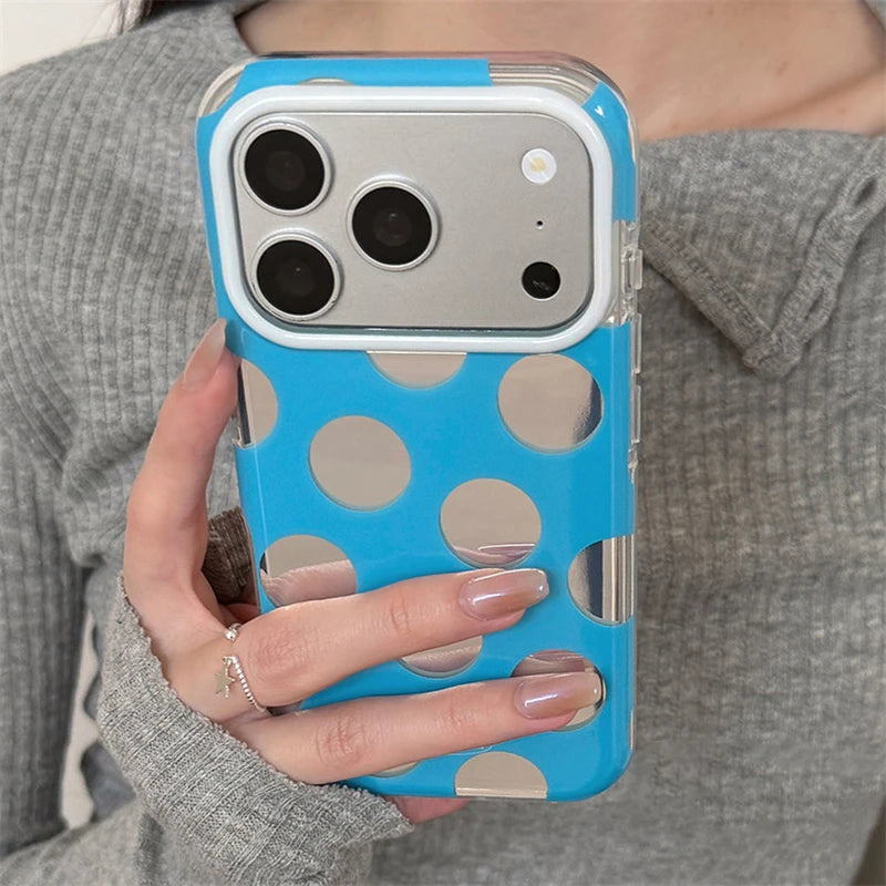 Silver Dot — Cobalt — iPhone Case