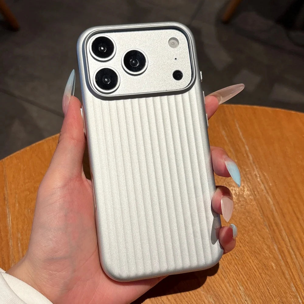 Luggage Stripe — Pewter — iPhone Case