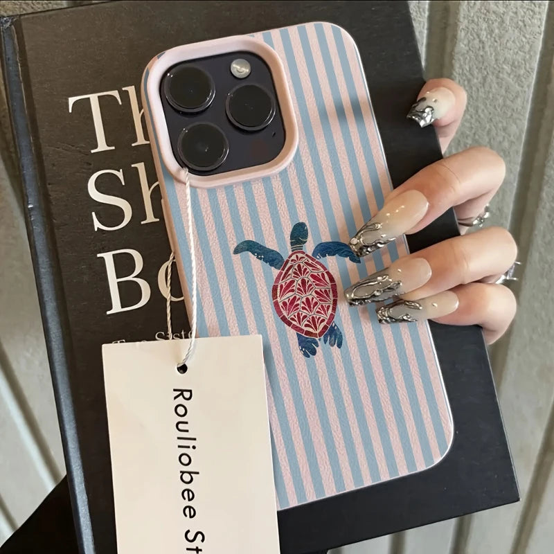 Turtle Stripe — Blush — iPhone Case