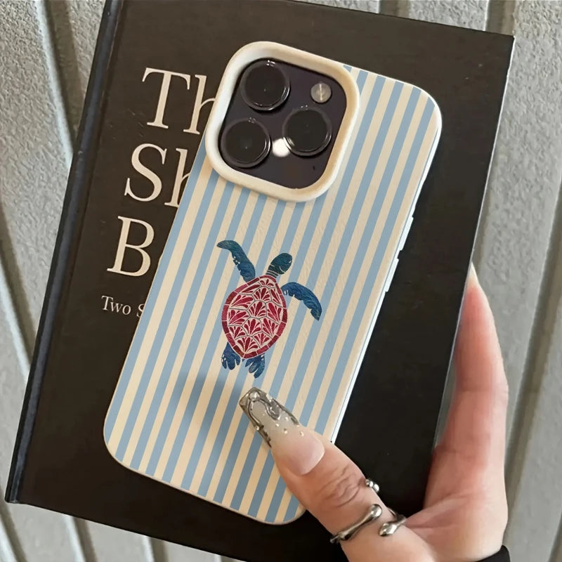 Turtle Stripe — Chalk — iPhone Case