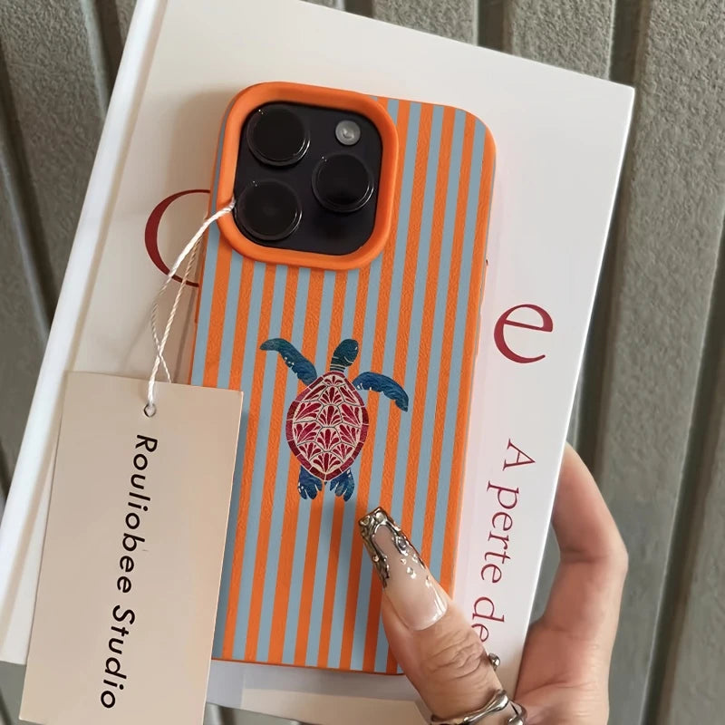 Turtle Stripe — Amber — iPhone Case