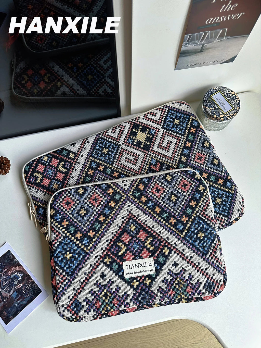 Retro Weave — Cherry — MacBook Sleeve