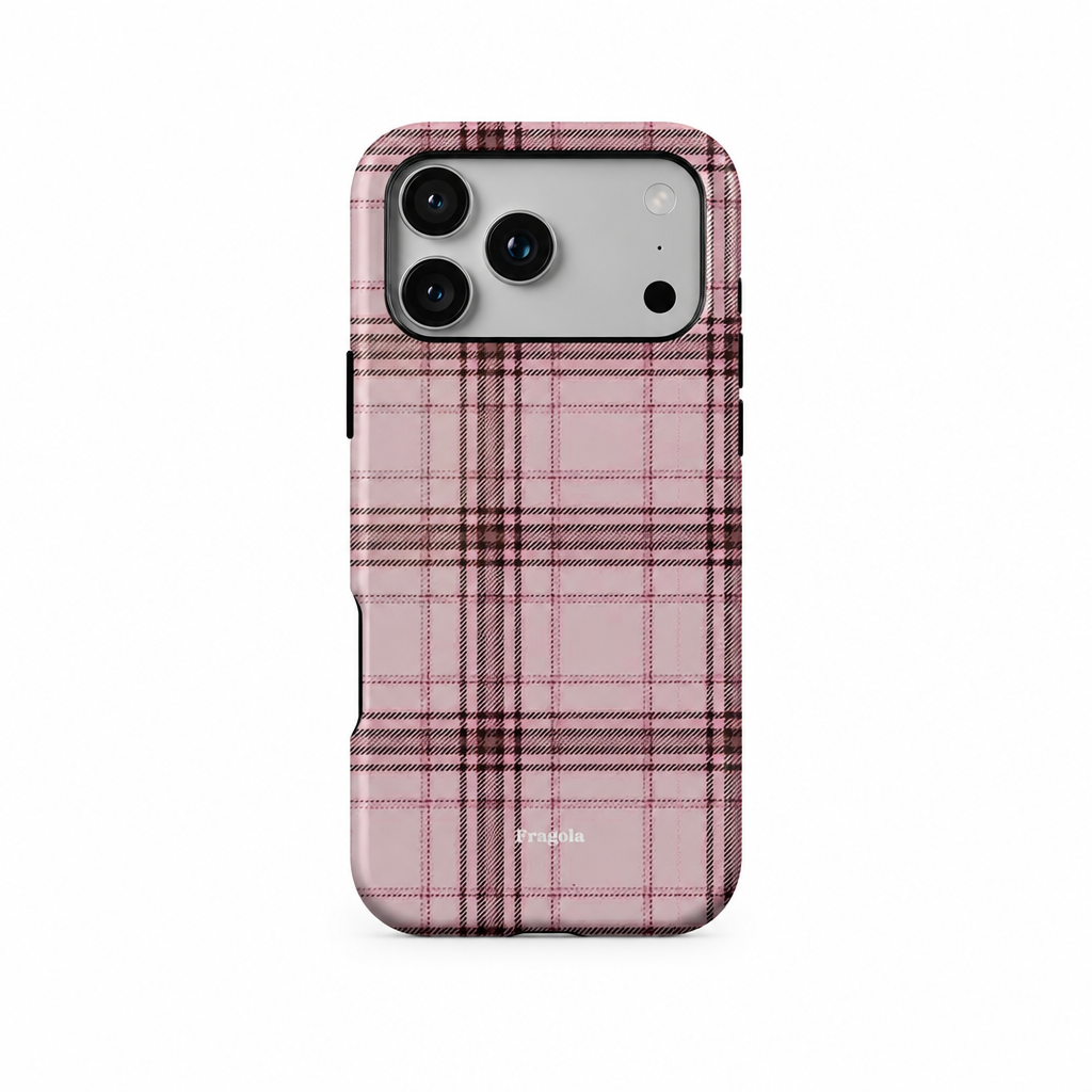 Stripe Party Arcade iPhone case, back view on white