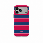 Stripe Party Chorus iPhone case, back view on white