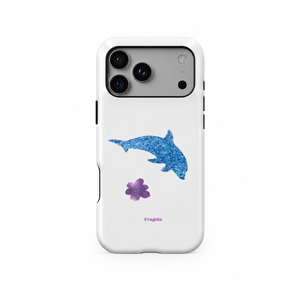 Loud Type Aura iPhone case on white