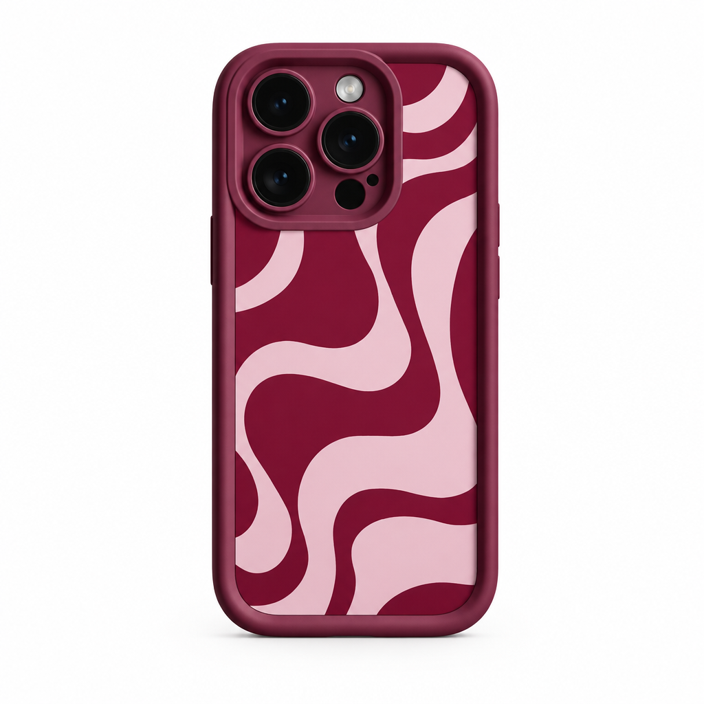 Red Line Afterglow iPhone case on white