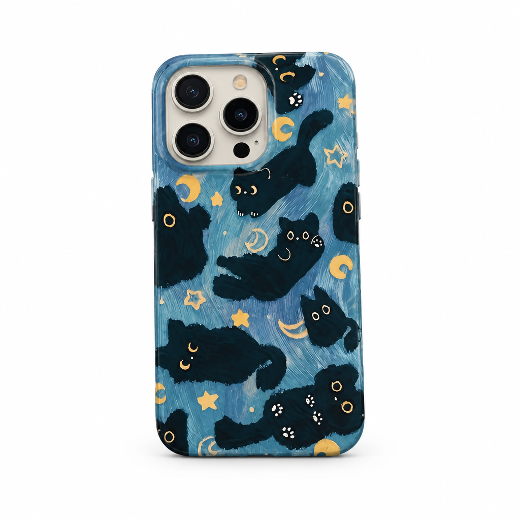Moon Star Afterglow iPhone case on white