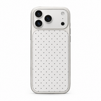 Simple Dot Afterglow iPhone case on white