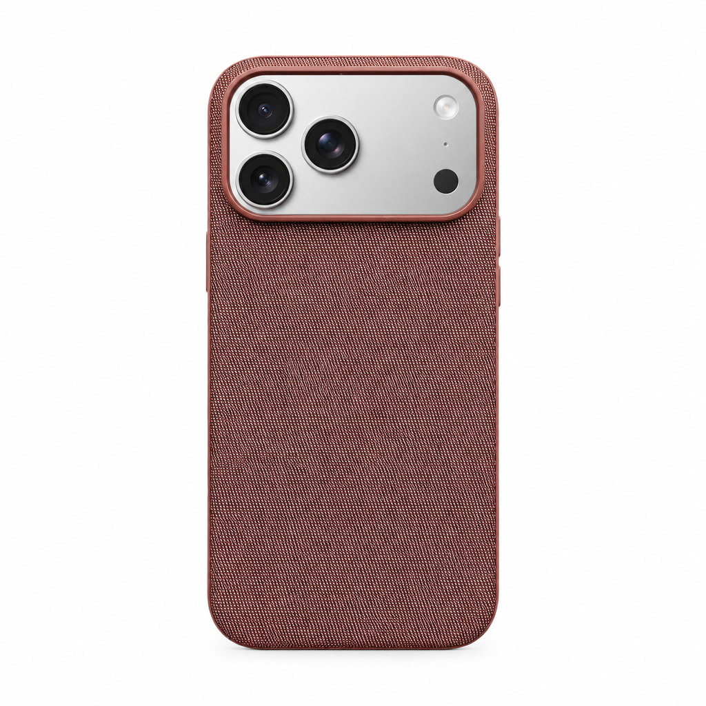 Woven Tech Cocoa iPhone case on white