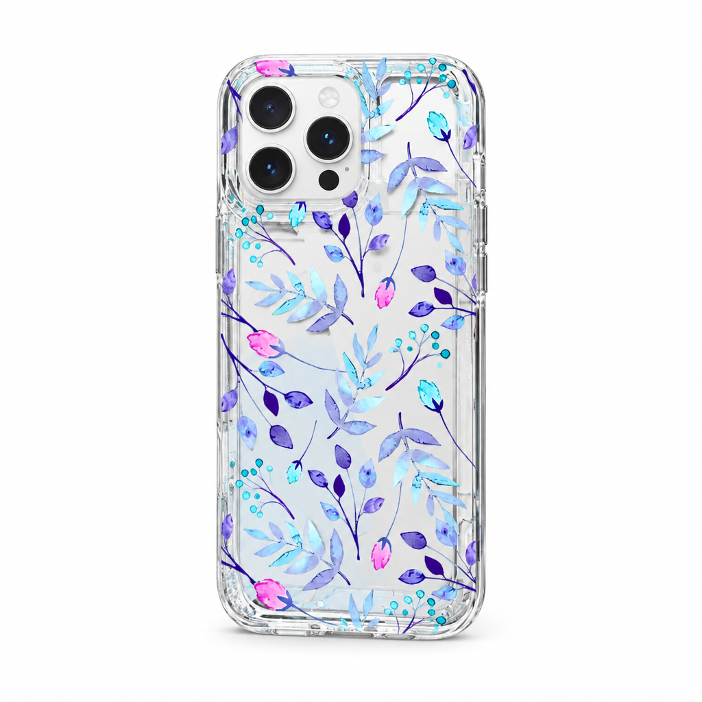 Retro Petal Crystal iPhone case on white