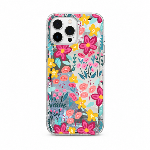 Clear Petal Crystal iPhone case on white