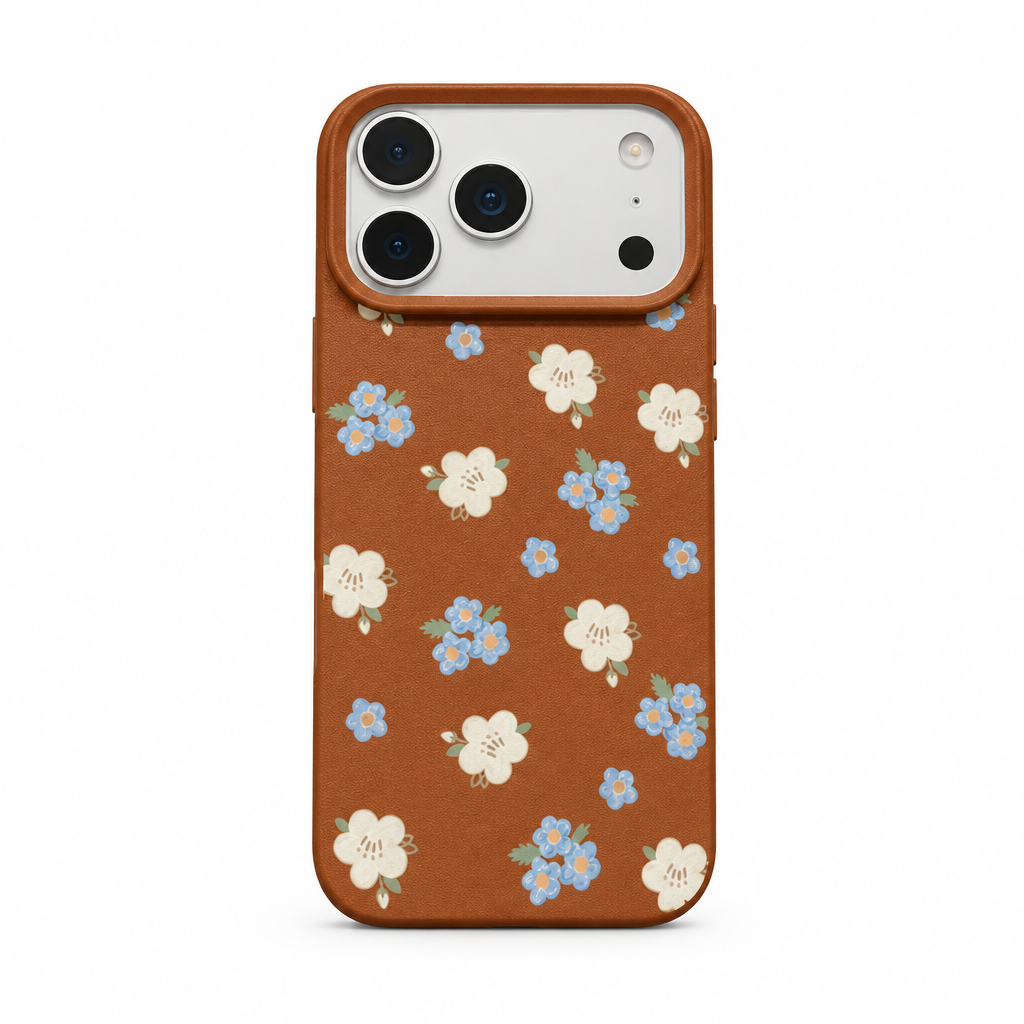 Petal Press Cocoa iPhone case on white