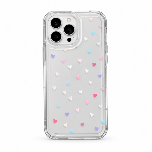 Clear Heart Aura iPhone case on white