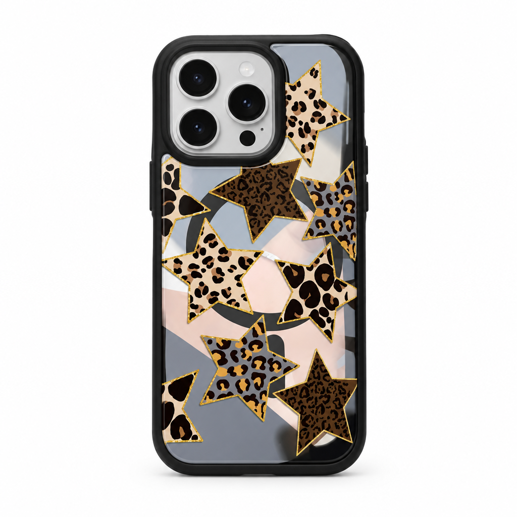 Leopard Matte Afterglow iPhone case on white