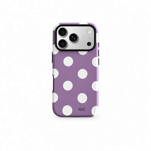 Big Dot Iris iPhone case on white