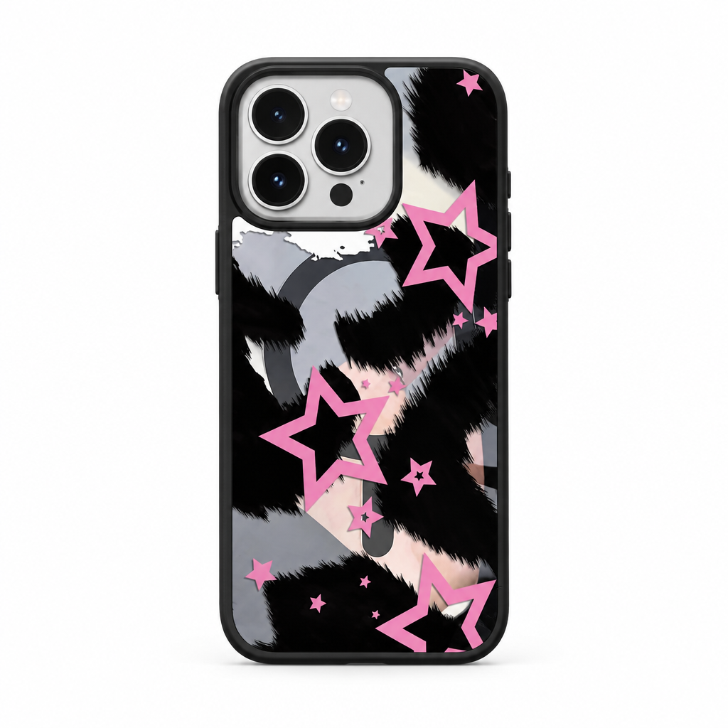 Leopard Matte Aura iPhone case on white