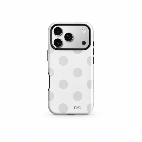 Big Dot Chalk iPhone case on white