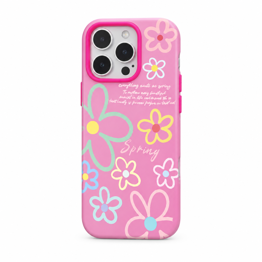 Spring Press Cherry iPhone case on white