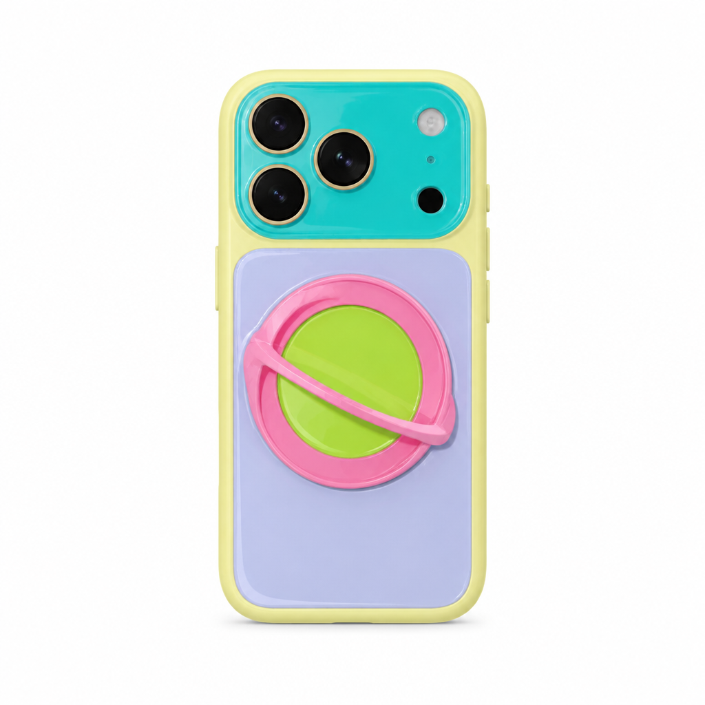 Contrast Stand Cobalt iPhone case on white