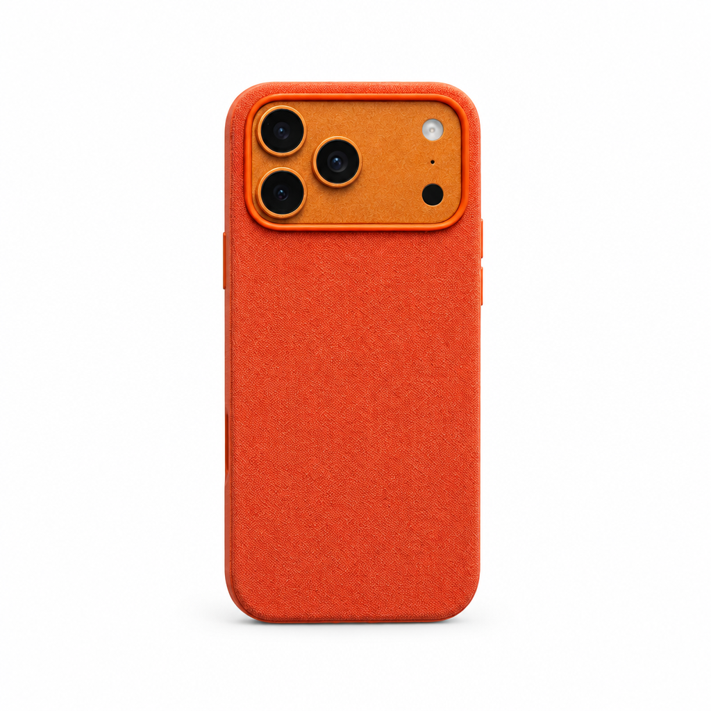 Tech Weave Amber iPhone case on white