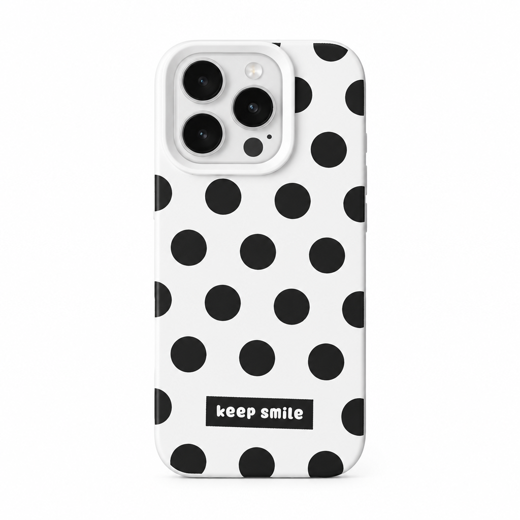 Full Stop Linen iPhone case on white