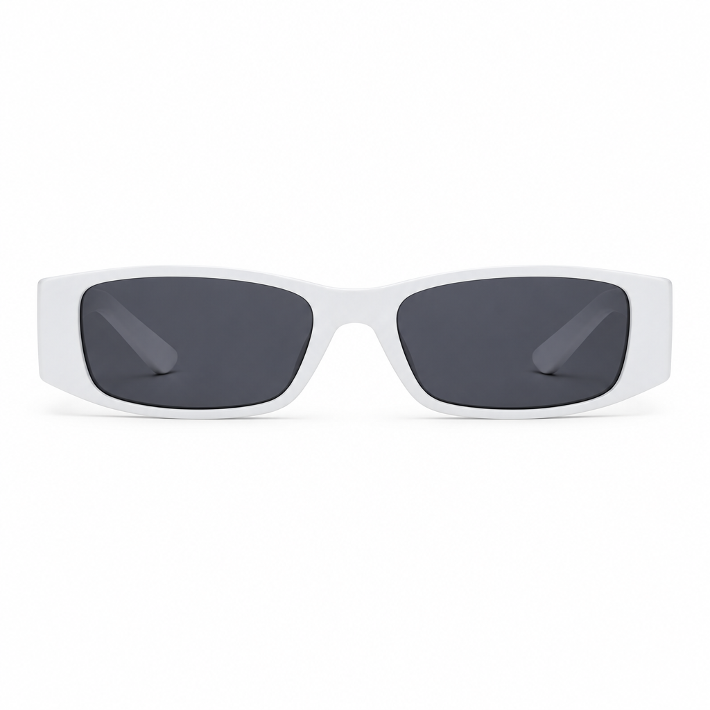 Narrow Escape Chalk sunglasses on white