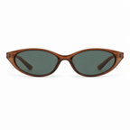 Y2K Oval Fern sunglasses on white