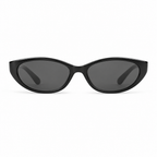 Y2K Oval Ink sunglasses on white