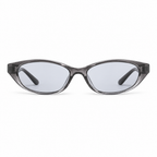 Y2K Oval Ash sunglasses on white