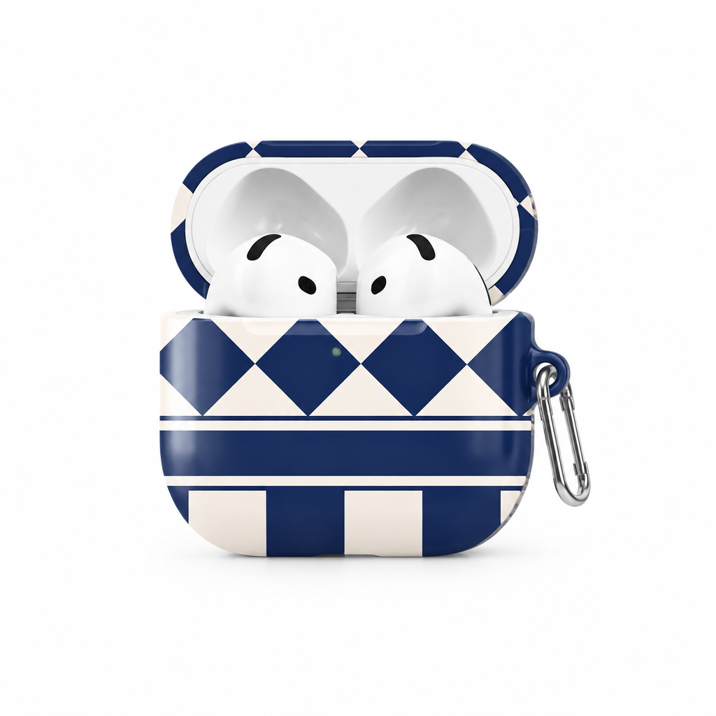 Weekend Club Navy Geometry AirPods Case