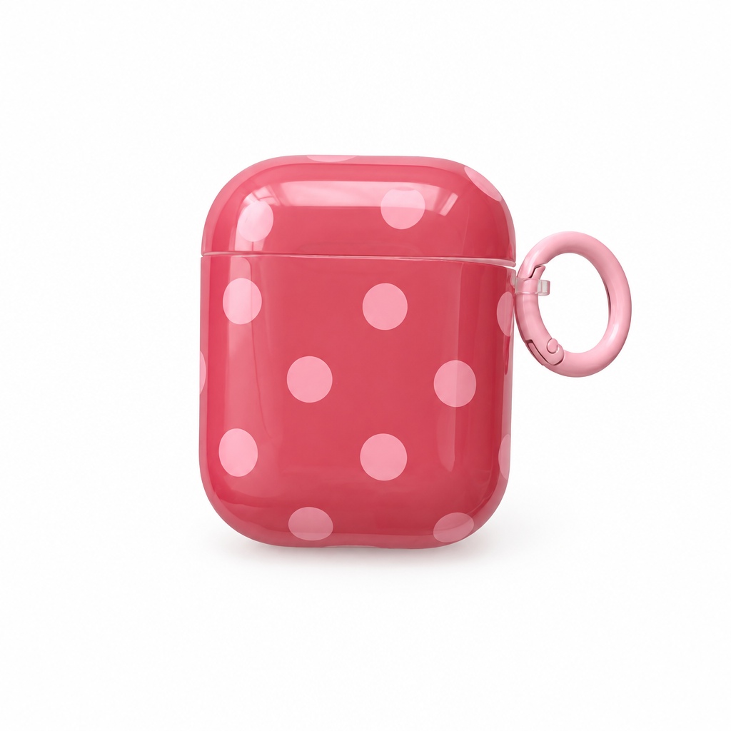 Dot Parade Raspberry AirPods Case