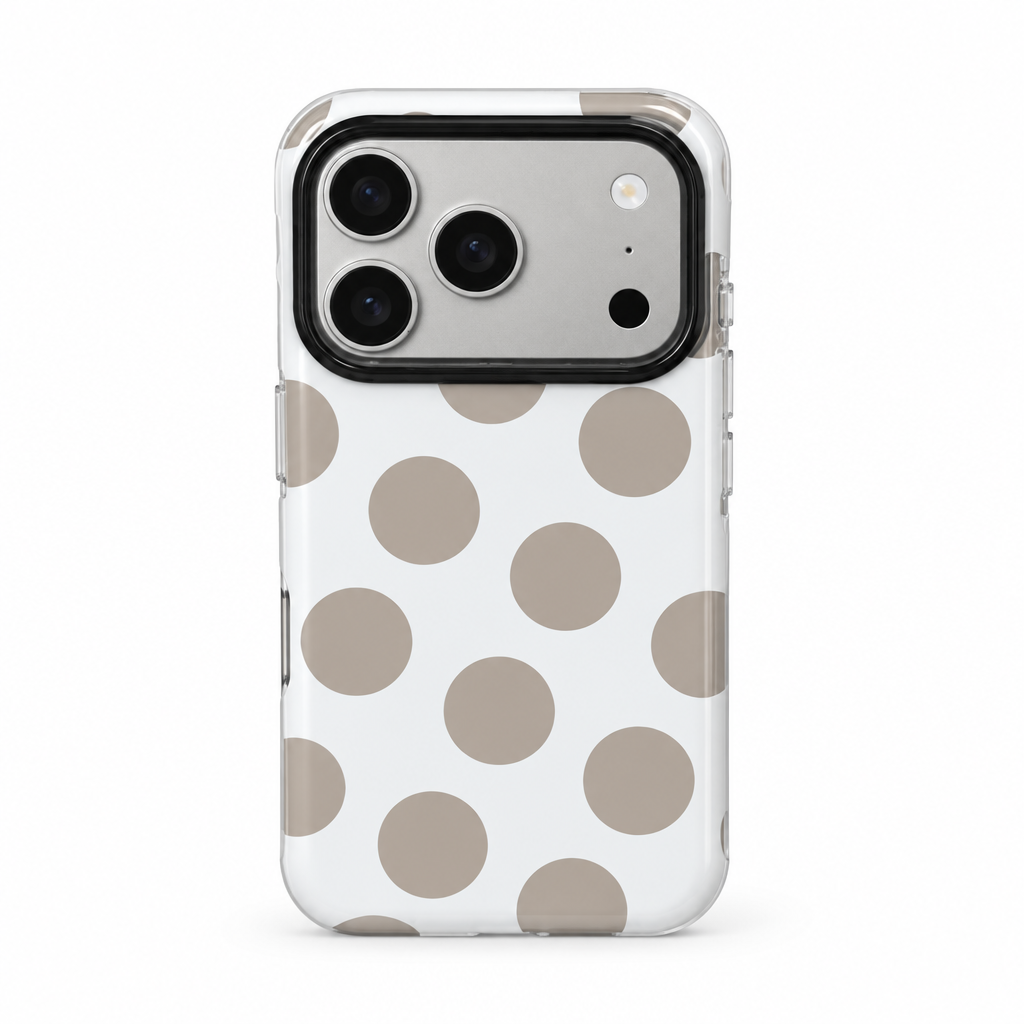 Silver Dot Chalk iPhone Case