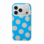 Silver Dot Cobalt iPhone Case