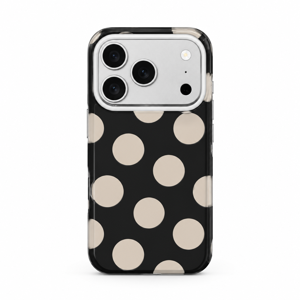 Silver Dot Ink iPhone Case